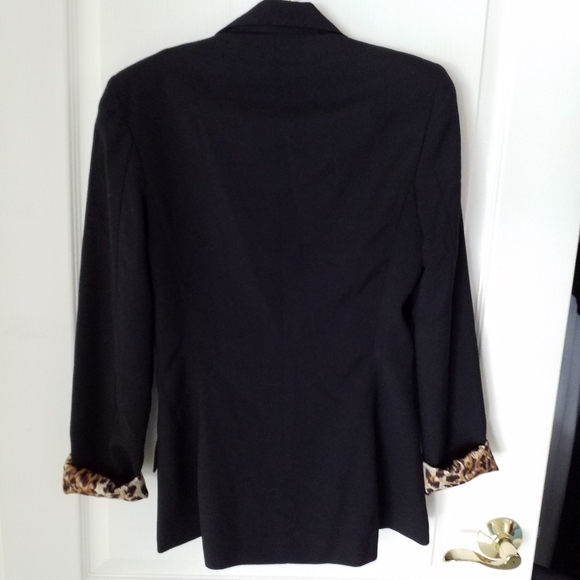 NEW  DOLCE GABBANA WOMANS BLK BLAZER LEOPARD  SM - Picture 2 of 7